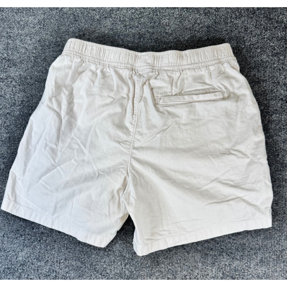 Hollister Mens Cream Elastic Waist Drawstring Casual Shorts Size Small Off-White - Picture 5 of 5